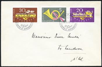 Briefmarken: 291-293 - 1949 100 Jahre Eidgenössische Post