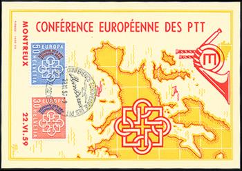 Briefmarken: 349-350 - 1959 Europa, Konferenz der europäischen PTT Verwaltungen