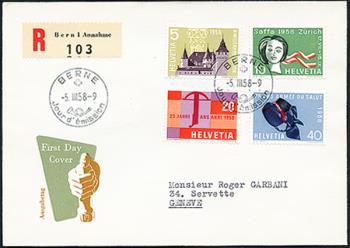 Thumb-1: 334-337 - 1958, Promotional and commemorative stamps