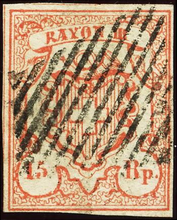 Francobolli: 18-T8 OM II - 1852 Rayon III con numero di piccolo valore