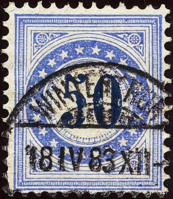 Briefmarken: NP12N - 1882 Faserpapier, Type II, 9. Auflage