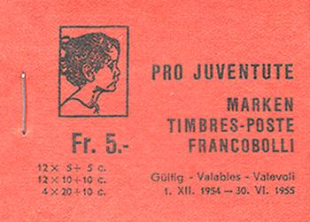 Briefmarken: JMH3 - 1954 Pro Juventute, dunkelrot