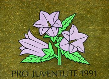 Briefmarken: JMH40 - 1991 Pro Juventute, Enzian, gold