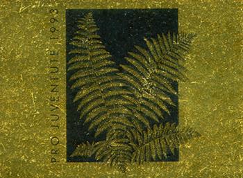 Briefmarken: JMH42 - 1993 Pro Juventute, Farn, gold