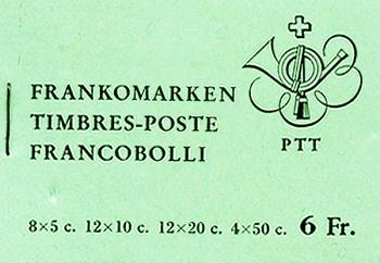 Briefmarken: SBK46x/ZNr.43 - 1960 Farbe grün, Standesläufer, Postreiter und Spalentor