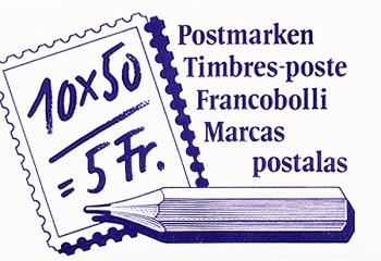 Briefmarken: SBK84/ZNr.59 - 1988 Farbe weiss, Briefträger