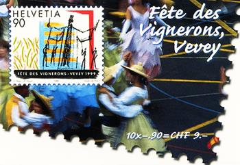 Briefmarken: SBK101/ZNr.68 - 1999 Farbe mehrfarbig, Fête des Vignerons, Vevey
