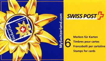 Briefmarken: SBK108/ZNr.75 - 2002 Farbe Hintergrund blau, Gruss aus der Schweiz