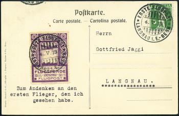 Briefmarken: FVI - 1913 Vorläufer Langnau