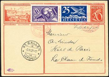 Thumb-1: SF29.10a - 2. November 1929, Zeppelin mail Dübendorf - Saint-Gall (frontière nationale)