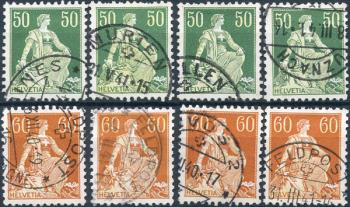 Briefmarken: 113y+140y - 1940 Helvetia mit Schwert, glattes Kreidepapier