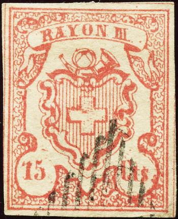 Briefmarken: 19-T3 UR-II - 1852 Rayon III Centimes