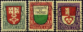 Briefmarken: J12-J14 - 1919 Kantonswappen