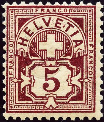 Briefmarken: 60B - 1894 Faserpapier, KZ B
