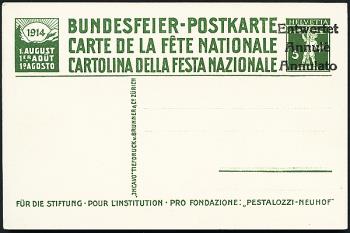 Briefmarken: BK11 - 1914 Pestalozzis Gattin