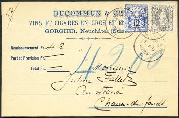 Briefmarken: 69C, 62A - 1891+1882 weisses Papier, 13 Zähne, KZ A und Faserpapier, KZ A