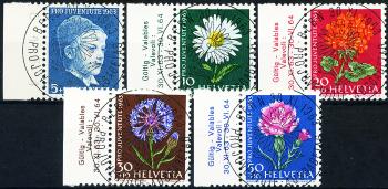 Briefmarken: J200L-J204L - 1963 Pro Juventute, Knabenbildnis, Wiesen- und Gartenblumen