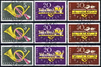 Briefmarken: 291-293 - 1949 100 Jahre Eidgenössische
