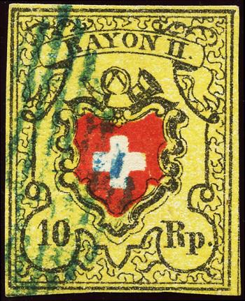Briefmarken: 16II-T5 D-LO - 1850 Rayon II ohne Kreuzeinfassung