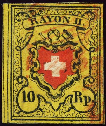 Briefmarken: 16II-T25 B1-RU - 1850 Rayon II ohne Kreuzeinfassung