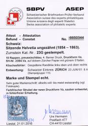 Thumb-3: 23G - 1859, Berner Druck, 4. Druckperiode, Zürcher Papier