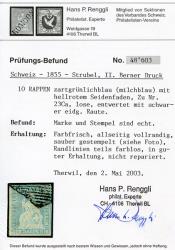 Thumb-3: 23Ca - 1856, Stampa di Berna, 2° periodo di stampa, carta di Monaco