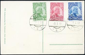 Timbres: FL1x-FL3x - 1912 Prince Johann II, papier craie
