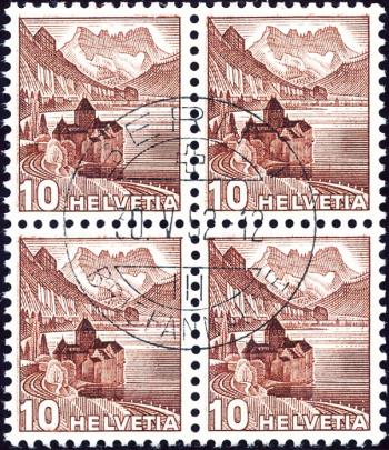 Briefmarken: 242z - 1939 Schloss Chillon, geriffeltes Papier