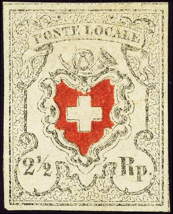 Briefmarken: 14I - 1851 Poste Locale mit Kreuzeinfassung