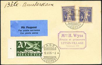 Stamps: RF26.4 l. - 19. April 1926 Amsterdam-Dusseldorf-Cologne-Frankfurt-Mannheim-Basel