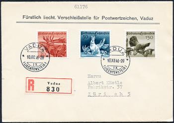 Timbres: FL210-FL212 - 1946 Chasse Série I