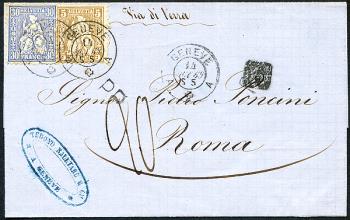 Francobolli: 41+30 - 1867 und 1862 carta bianca