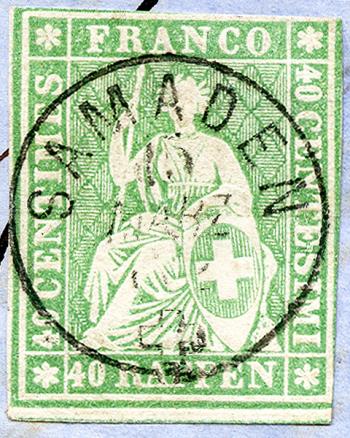 Thumb-2: 26G - 1860, Stampa di Berna, 4° periodo di stampa, carta di Zurigo