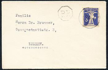 Briefmarken: 182 - 1930 Tellknabe, Faserpapier