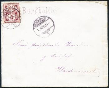 Briefmarken: 60A - 1882 Faserpapier, KZ A