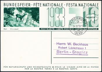 Briefmarken: BK58m - 1933 Steinbock