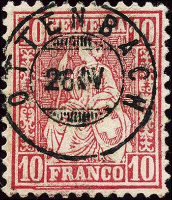 Briefmarken: 38 - 1867 Weisses Papier