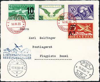 Thumb-1: SF35.5 a. - 16./18. September 1935, 1. Jungfraujoch sailing airmail