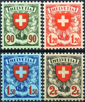Briefmarken: 163-166 - 1924 Gewöhnliches Faserpapier