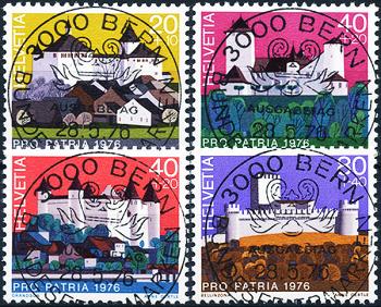 Briefmarken: B170-B173 - 1976 Schweizer Schlösser I