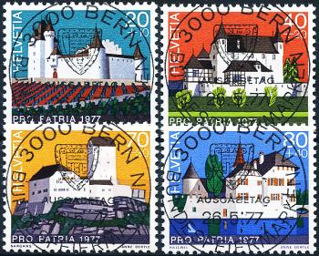 Timbres: B174-B177 - 1977 Châteaux suisses II