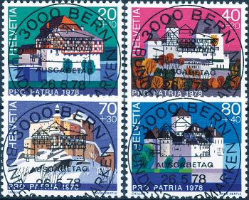Briefmarken: B178-B181 - 1978 Schweizer Schlösser III