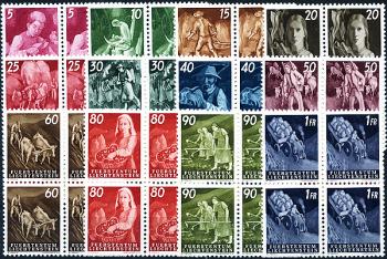 Briefmarken: FL236-FL247 - 1951 Ländliche Motive