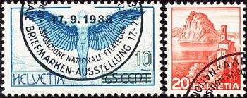 Stamps: W9-W10 - 1938 Individual values from the Aarau block