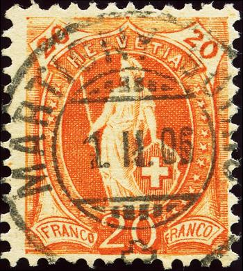 Briefmarken: 66E - 1900 weisses Papier, 14 Zähne, KZ B