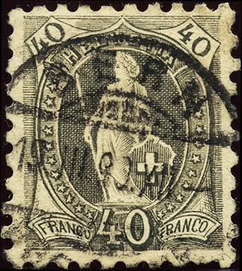 Briefmarken: 69B - 1889 weisses Papier, 11 Zähne, KZ A