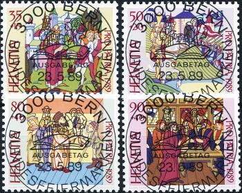 Briefmarken: B223-B226 - 1989 700 Jahre Kunst und Kultur, "Schweizer Bildchroniken"