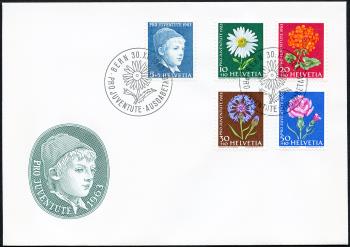 Briefmarken: J200L-J204L - 1963 Knabenbildnis, Wiesen- und Gartenblumen