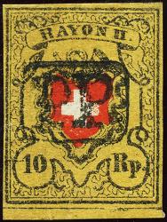 Briefmarken: 16II-T36 A1-U - 1850 Rayon II ohne Kreuzeinfassung