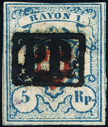 Stamps: 17II-T38 A2-O - 1851 Rayon I without cross border

